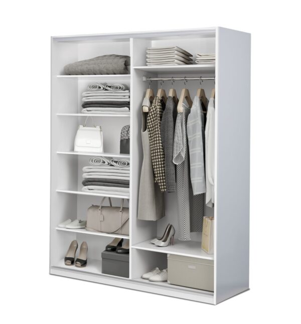 wardrobe - open -white