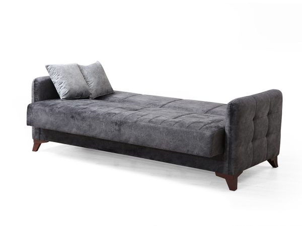 ספה תלת מושבית שחורה נפתחת למיטה דגם LEONARDO