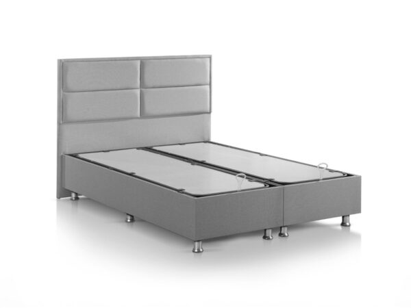 מיטה זוגית אפורה דגם TONY בגודל 160/200 עם ארגז מצעים