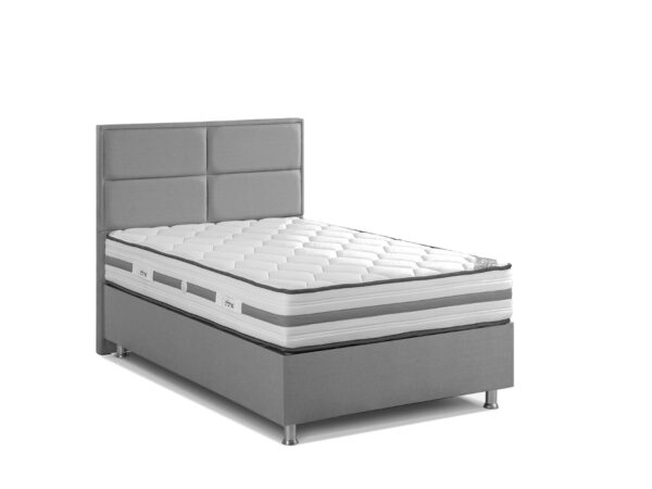 מיטה יחיד 90 ס"מ TONY בצבע אפור עם מזרון