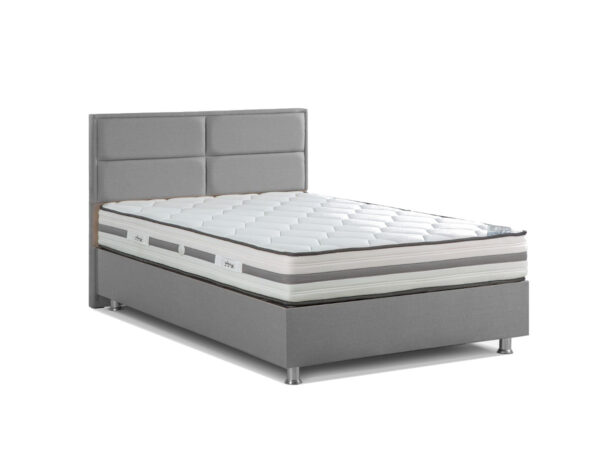 Кровать с матрасом 120/190 серого цвета TONY