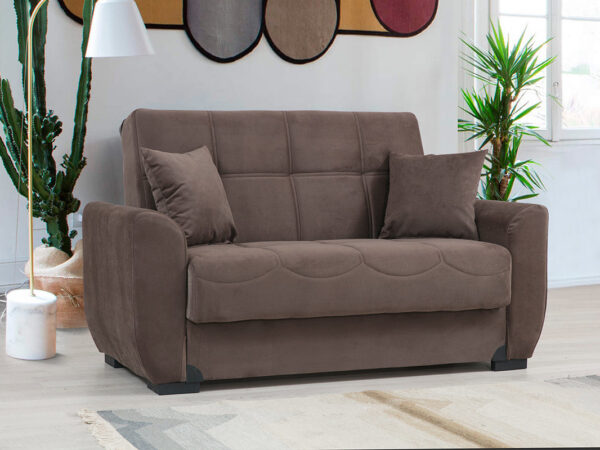 Двухместный диван коричневого цвета STELLA